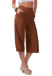 High Rise Cropped Culottes Trousers - My Store