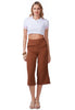 High Rise Cropped Culottes Trousers - My Store