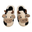 Home Cartoon Cow Fur Cotton Slippers