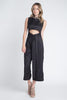 Women's Sleeveless Tie Jumpsuit with Slit - My Store