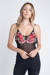 Women's Embroidery Transparent Floral Top - My Store