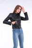 Rovigo Leather Biker Jacket - Black - My Store