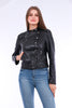 Rovigo Leather Biker Jacket - Black - My Store