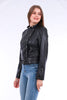 Rovigo Leather Biker Jacket - Black - My Store