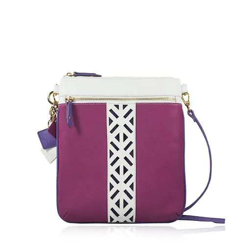 Lily Leather Crossbody- Sea Salt White/Watermelon - My Store