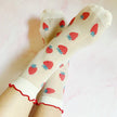 Dots And Strawberries Sheer Socks Set Of 2 Pairs - My Store