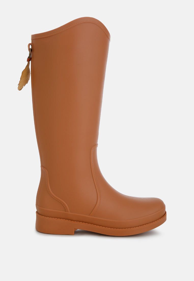 Indiana Charm Detail Calf Boots - My Store