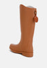 Indiana Charm Detail Calf Boots - My Store