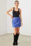 Faux Leather Textured Mini Skirt - My Store