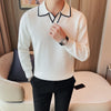 weaters/Male Slim Fit High Quality Leisure Pullover Men's Long-sleeved Sweater - My Store