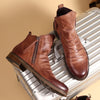 Retro Ankle Non-Slip Leather Boots Men - My Store