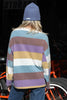 Multi Color Stripe Flannel Mock Neck Top /1-1-1 - My Store