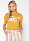 Women's "Take it Easy" Printed Crop Top - My Store