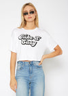 Women's "Take it Easy" Printed Crop Top - My Store