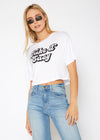 Women's "Take it Easy" Printed Crop Top - My Store