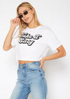 Women's "Take it Easy" Printed Crop Top - My Store