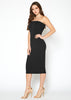 Women's Tube Top Bodycon Midi Dress - My Store