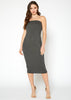 Women's Tube Top Bodycon Midi Dress - My Store