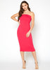 Women's Tube Top Bodycon Midi Dress - My Store