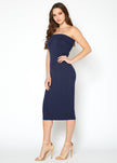 Women's Tube Top Bodycon Midi Dress - My Store