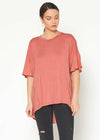 Women's Oversized Basic Tunic Top In Terracotta - My Store