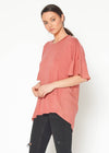 Women's Oversized Basic Tunic Top In Terracotta - My Store