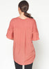 Women's Oversized Basic Tunic Top In Terracotta - My Store