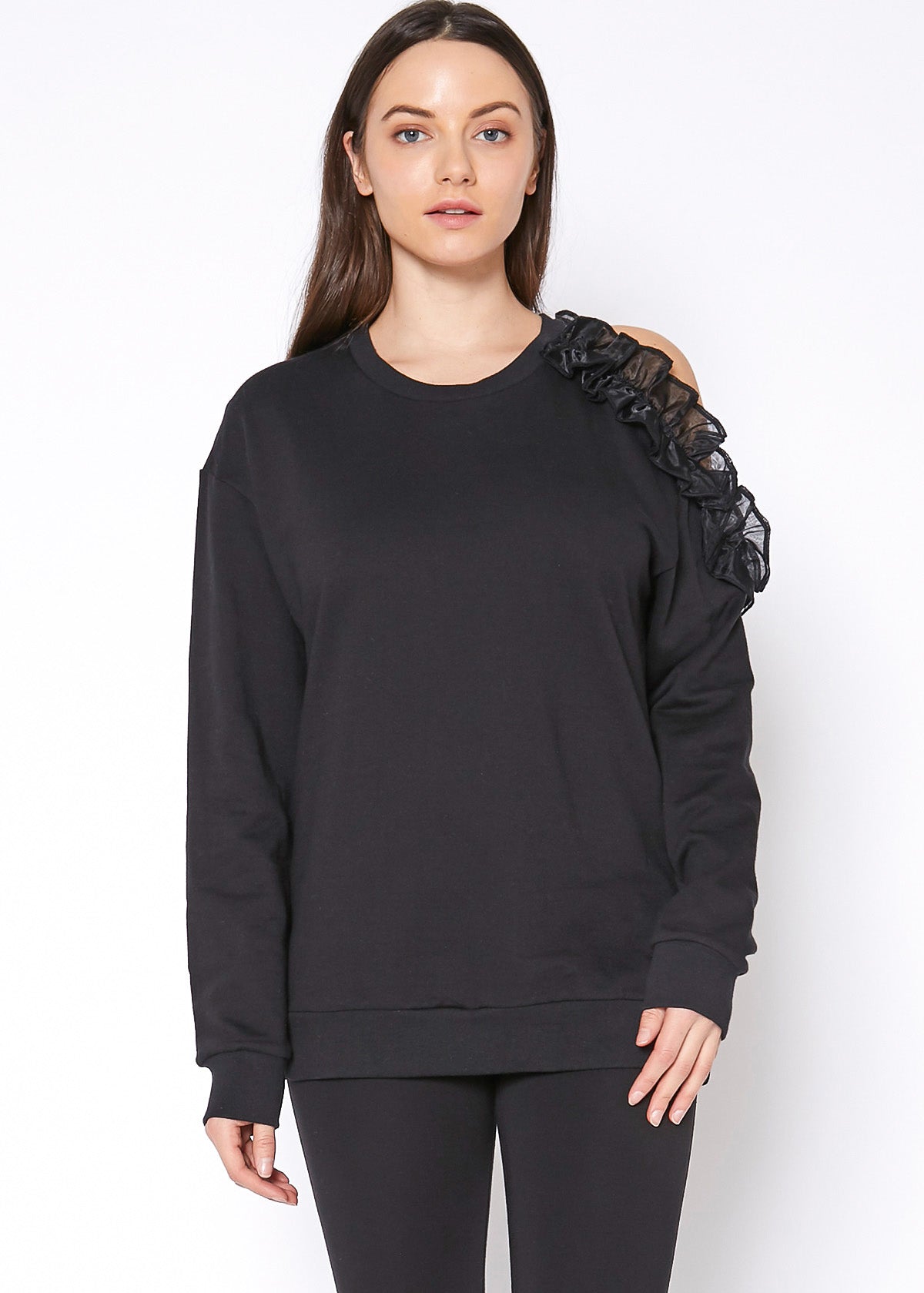 Women's One Shoulder Detail Sweatshirt - My Store