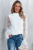 White Blouse with Contrast Lace