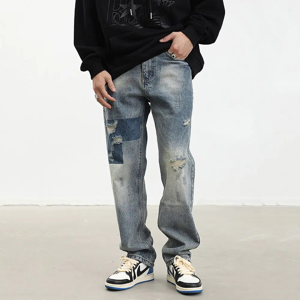 Men's Ripped Retro Loose Jeans - My Store