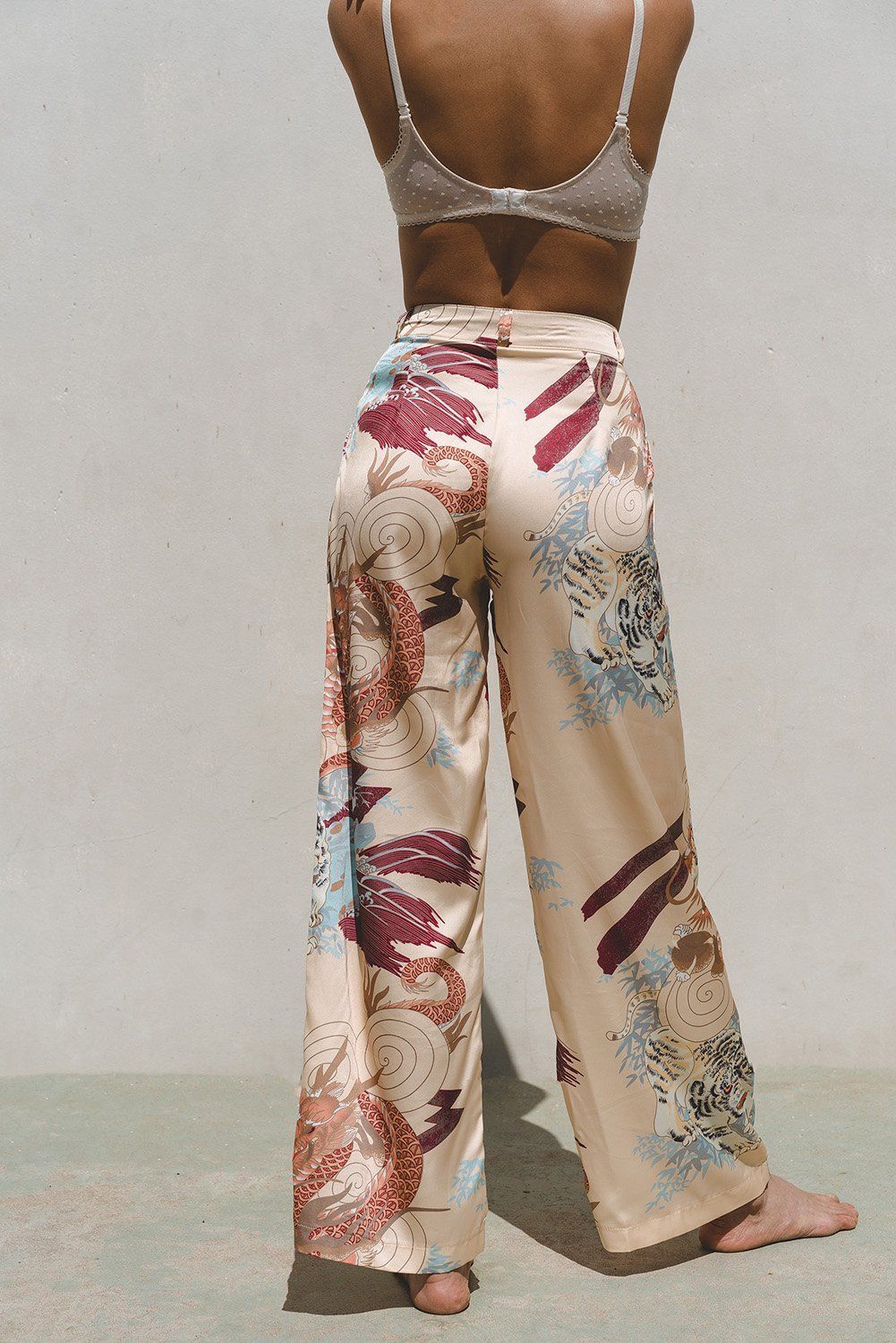 Kayda Satin Wide Leg Pants - My Store