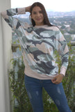 Fashion Khaki Green Digital Camo Print Sweatshirt - My Store