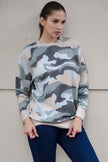 Fashion Khaki Green Digital Camo Print Sweatshirt - My Store