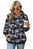 Winter Women's Gray Camo Print Warm Furry Pullover Hoodie - My Store