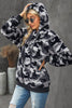 Winter Women's Gray Camo Print Warm Furry Pullover Hoodie - My Store