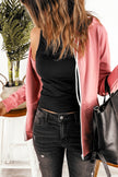 Fashion Pink Zip-up Hoodie Jacket - My Store