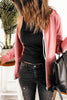 Fashion Pink Zip-up Hoodie Jacket - My Store