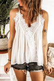 White Lace Cotton Cami Top - My Store