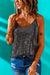 Gray Sequin Spaghetti straps Tank Top - My Store