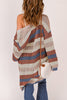 Blue Striped Knit Cardigan - My Store