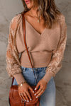 Lace Sleeve Pullover Sweater - My Store