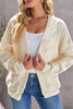 Fashion White Chunky Wide Long Sleeve Knit Cardigan - My Store