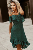 Green One-Shoulder Sequin Dress - My Store