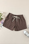 Women Casual Khaki Faylin Linen Shorts - My Store