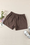 Women Casual Khaki Faylin Linen Shorts - My Store