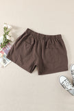 Women Casual Khaki Faylin Linen Shorts - My Store