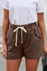 Women Casual Khaki Faylin Linen Shorts - My Store