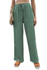 Green Crinkled Wide Leg Pants - My Store