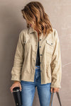 Khaki Pocket Corduroy Jacket - My Store