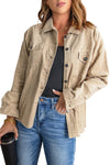 Khaki Pocket Corduroy Jacket - My Store